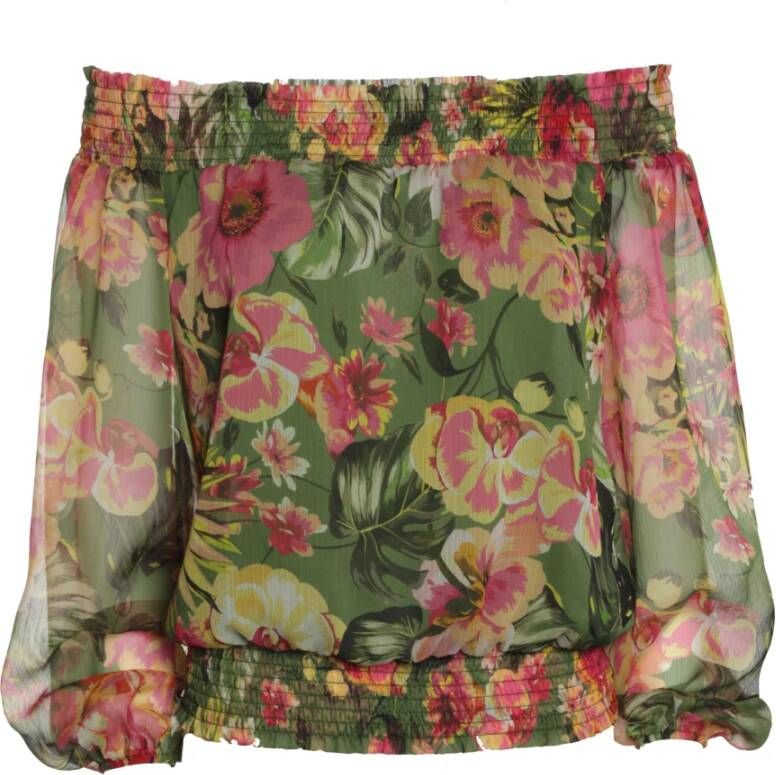 Liu Jo Wa2414T5959S9510 Blouse , Groen, Dames