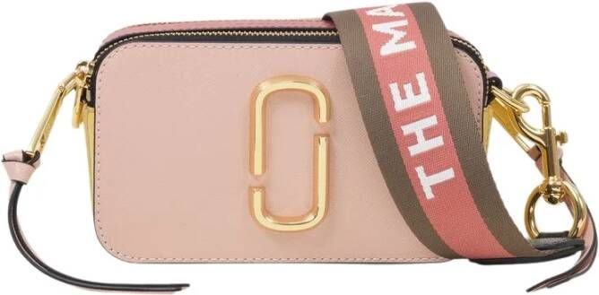 Marc Jacobs Snapshot tas in roze leer , Roze, Dames