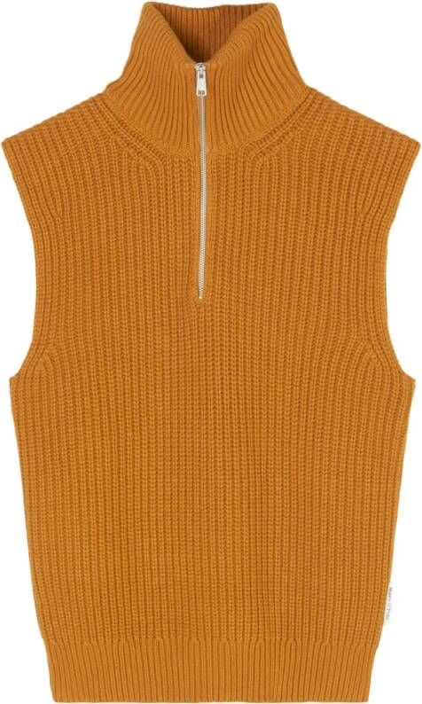 Marc O'Polo Sleveles gebreide kleding , Oranje, Heren