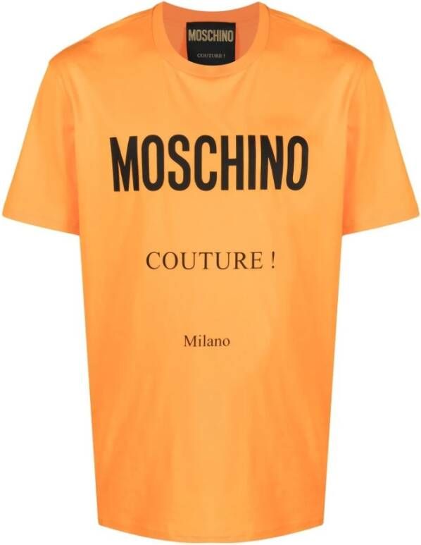 Moschino T shirt , Oranje, Heren