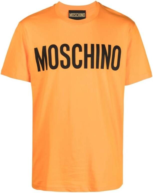 Moschino T shirts print Oranje Heren