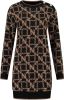 NIKKIE Gerdine fijngebreide trui jurk in wolblend met ingebreid patroon en knoopdetail online kopen