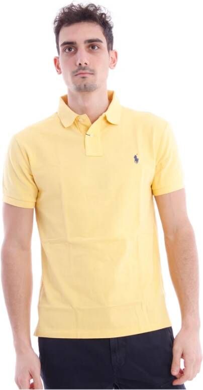 Ralph Lauren polo slim fit geel katoen