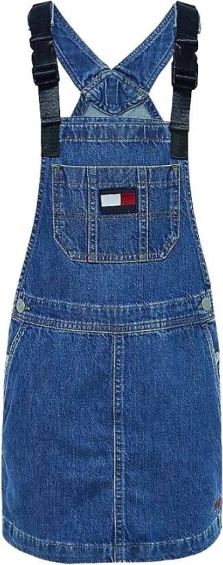Tommy Hilfiger Kg0Kg05956 Dungaree Dress 1A4 , Blauw, Dames