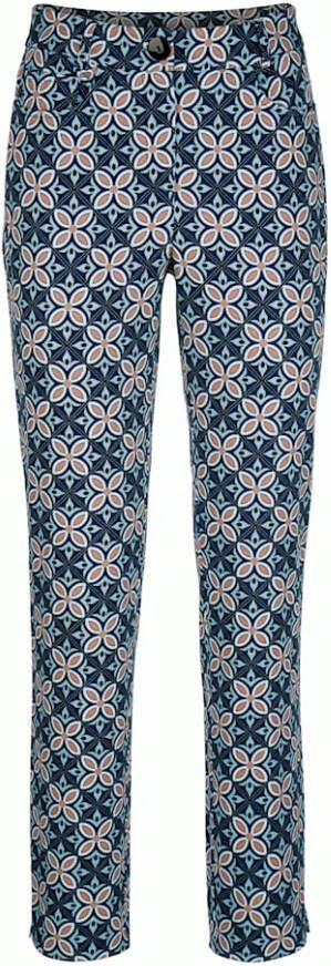 alba moda Broek met grafisch patroon Blauw/Grijs