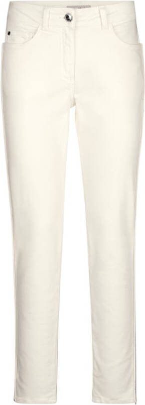 alba moda Jeans met galonstrepen Offwhite/Goudkleur