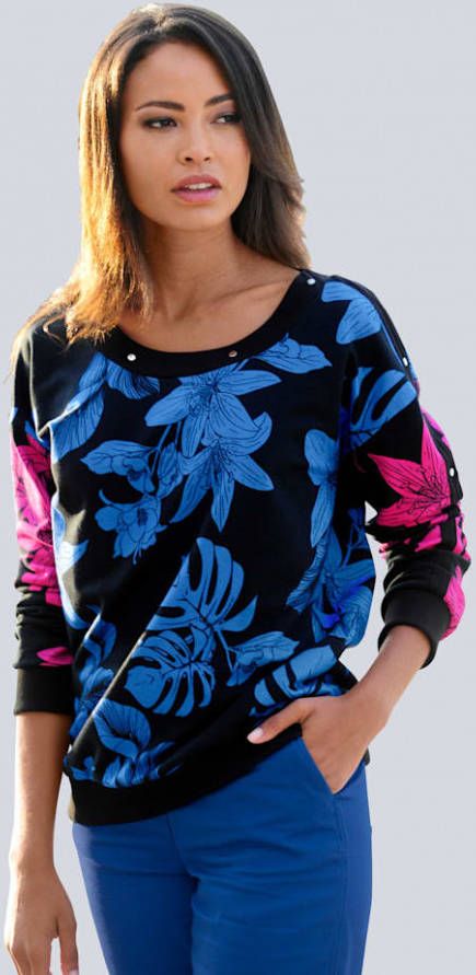 alba moda Trui met klinknageltjes Zwart