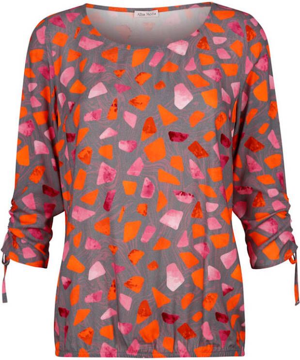 alba moda Tuniek in comfortabel instapmodel Taupe/Oranje