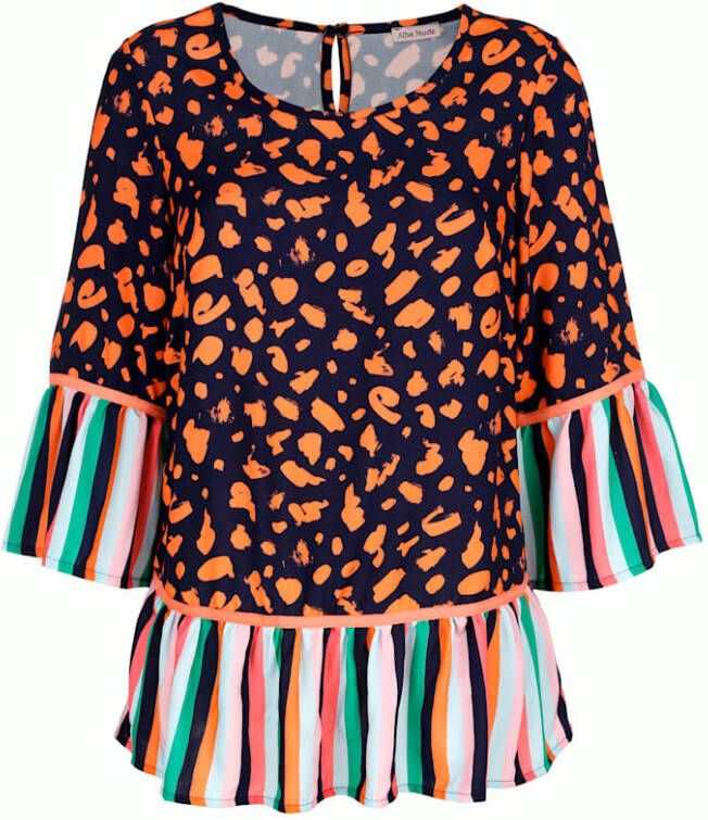 alba moda Tuniek met een mooie patronenmix Oranje