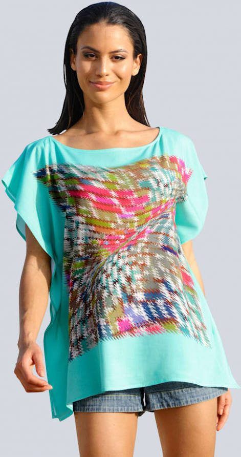 alba moda Tuniek met grafische print Turquoise