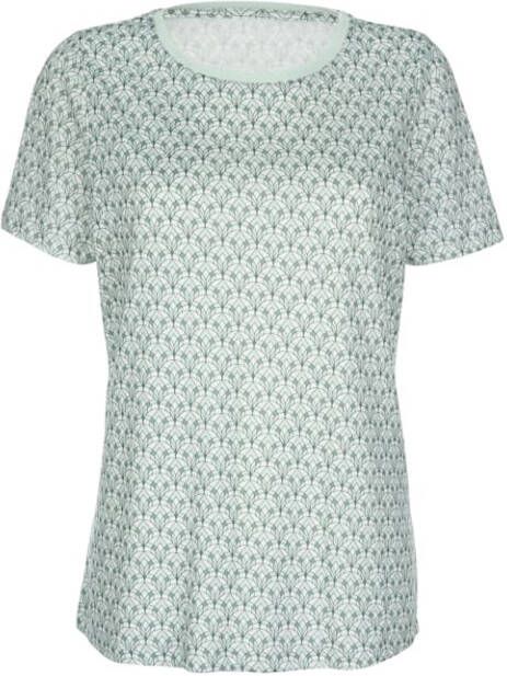 MONA Shirt met grafische print Mintgroen