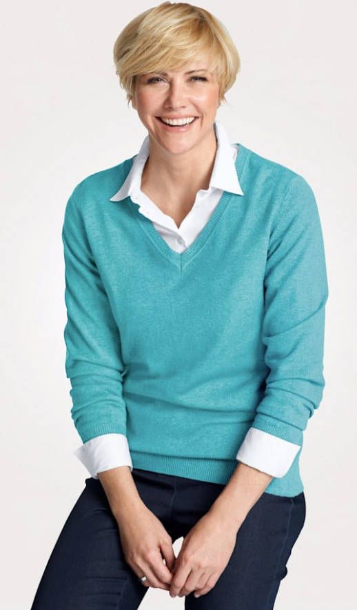 MONA Trui van TRAUMHAFT materiaal Turquoise