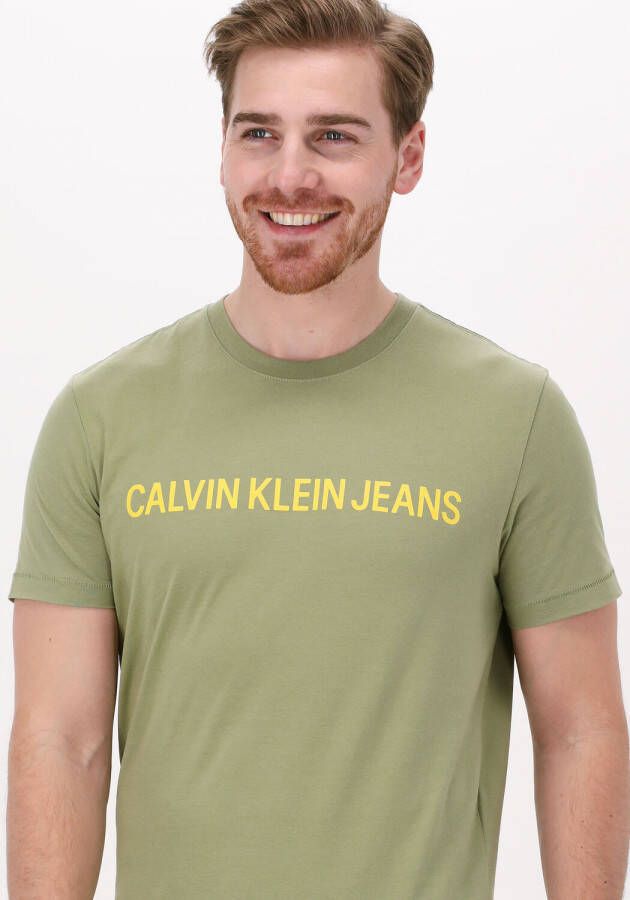 Calvin klein JEANS T shirt van biologisch katoen faded olive