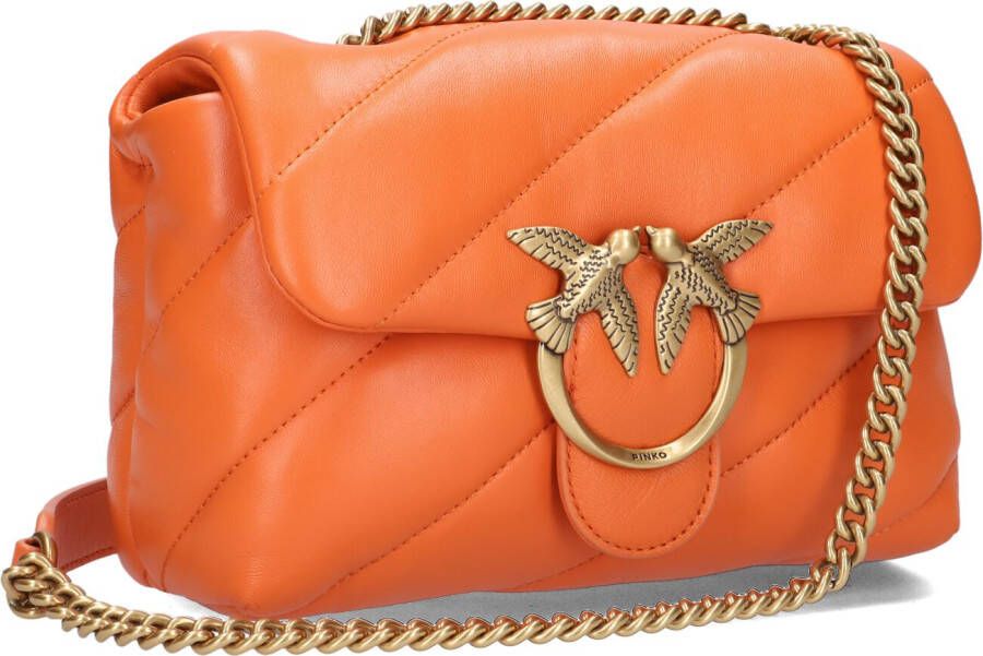 Pinko Oranje Schoudertas Love Mini Puff Maxi Quilt