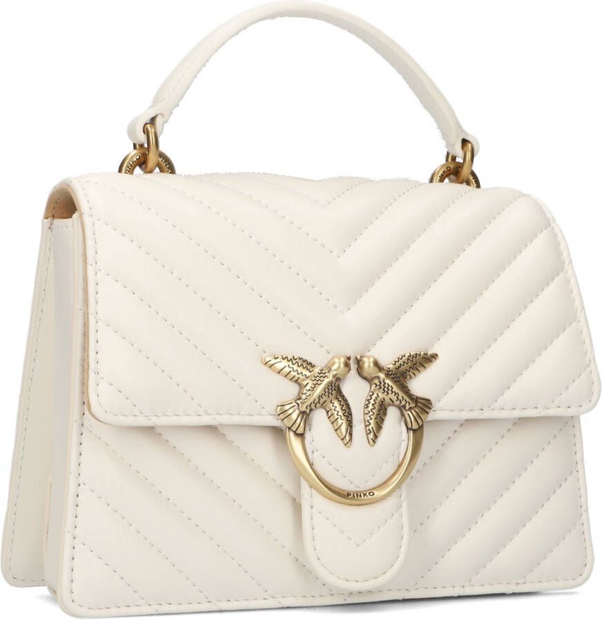 Pinko Witte Handtas Love One Top Handle Mini