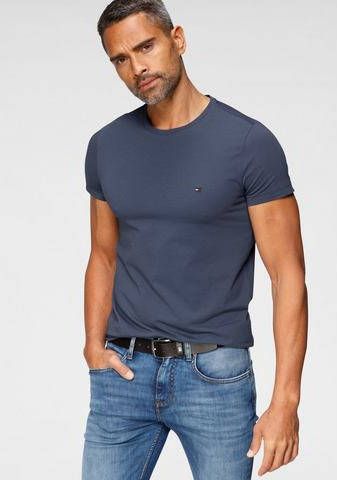 Tommy Hilfiger T shirt met biologisch katoen faded indigo