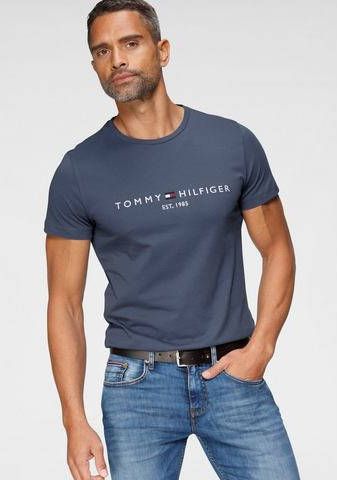 Tommy Hilfiger T-shirt van biologisch katoen blauw