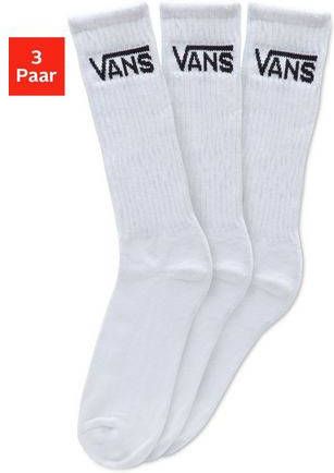 Vans Sokken Classic Crew met klassiek logo opschrift(3 paar )