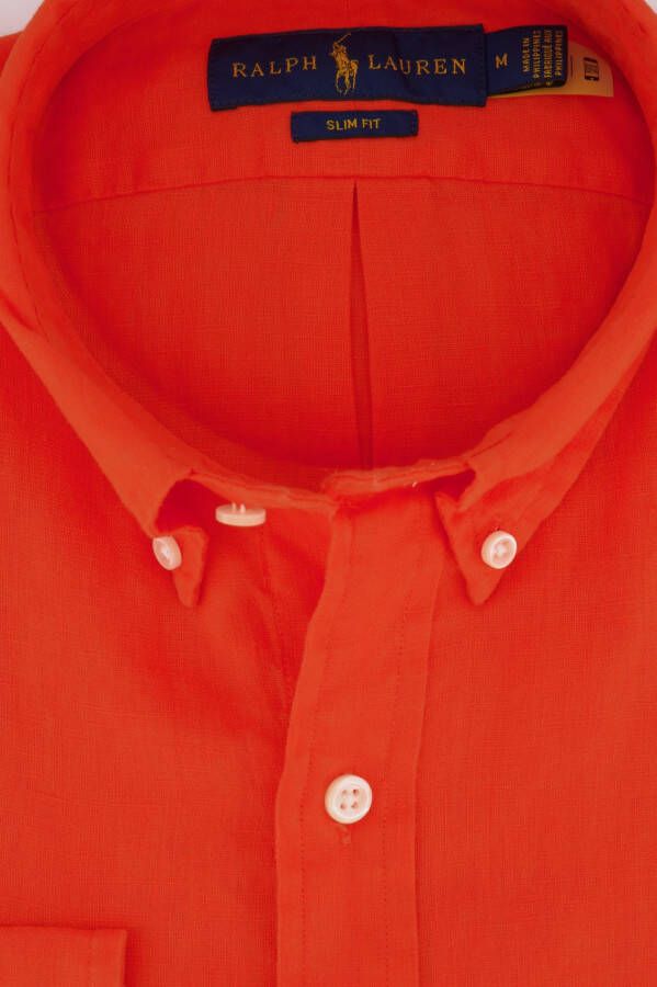 Ralph Lauren Slim fit overhemd van linnen met logoborduring