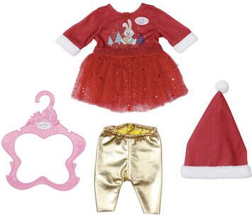 Baby Born Poppenkleding Kerstjurk, 43 cm(set, 4 delig )