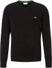 Lacoste V neck knitwear cotton classic fit black online kopen
