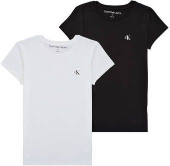 Calvin klein Jeans! Meisjes 2 Pack Shirt Korte Mouw -- Diverse Kleuren Katoen