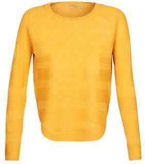 Only Knitted Pullover Solid , Geel, Dames
