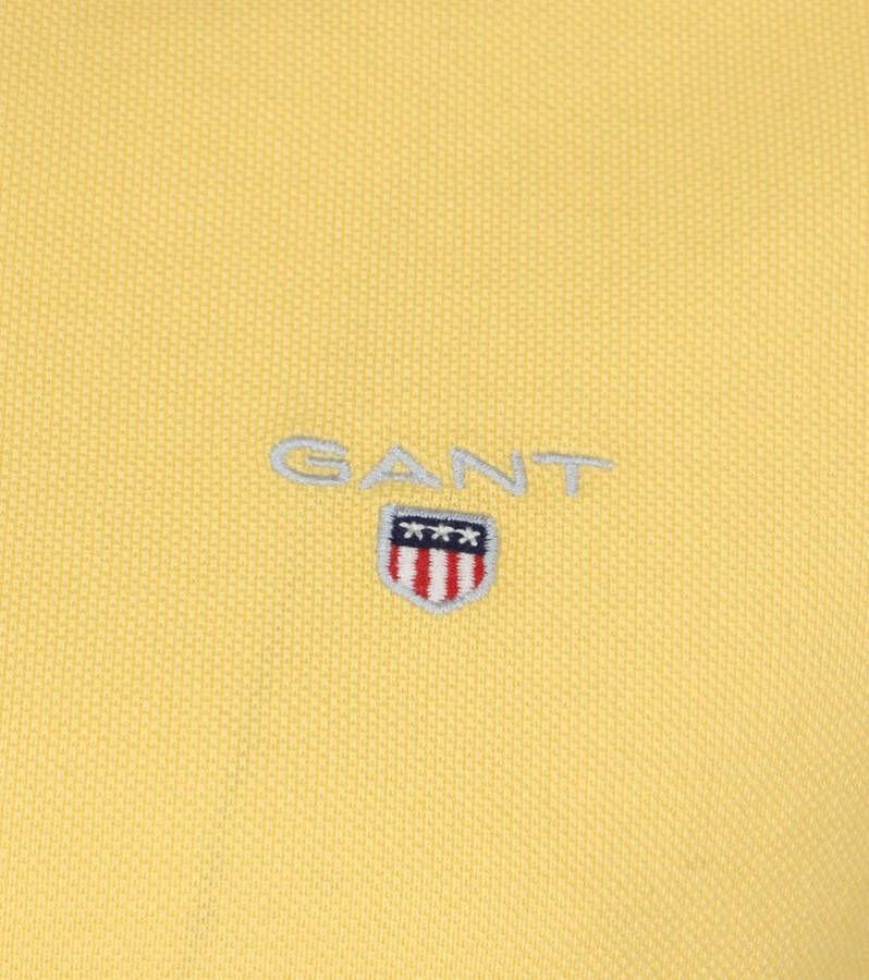 GANT Original Regular Fit Polo shirt geel, Effen
