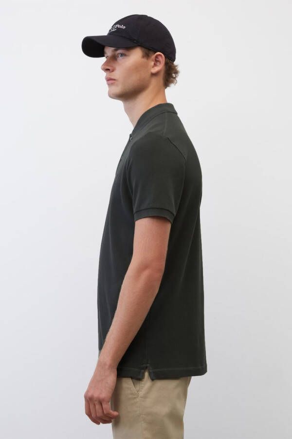 Marc O'Polo shirt met korte mouwen in piqué stof , Grijs, Heren