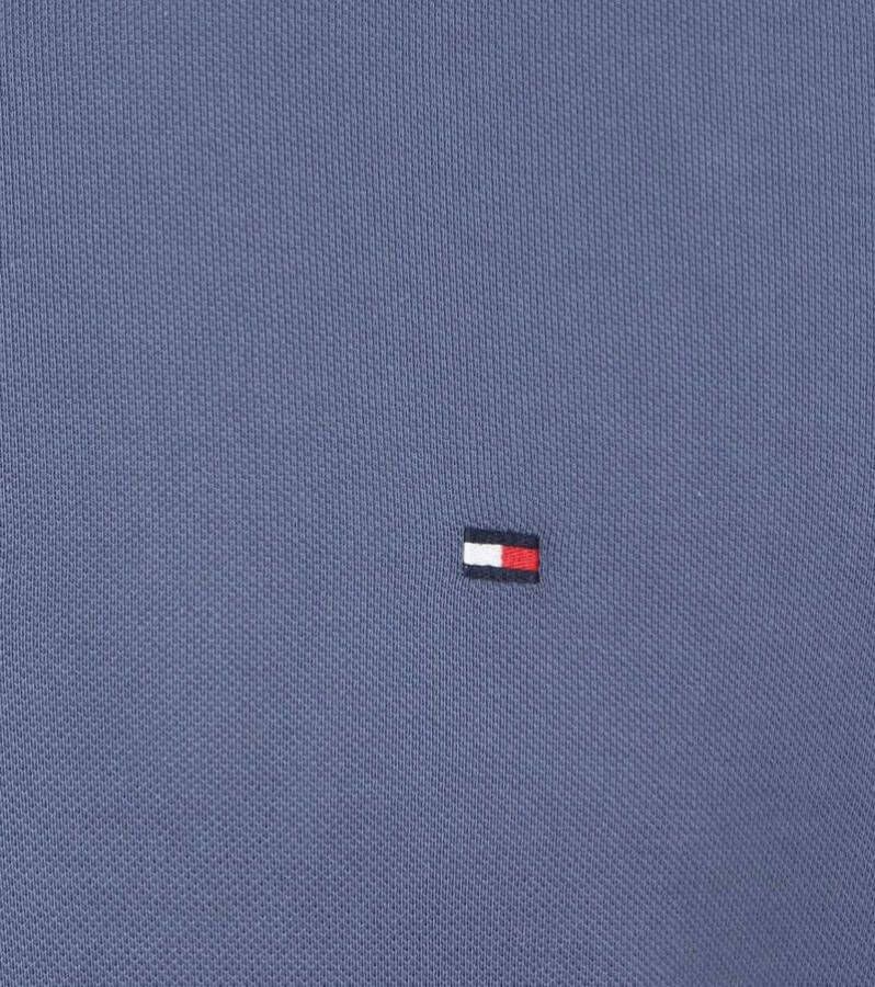 Tommy Hilfiger 1985 Slim Fit Poloshirt lange mouw indigo, Effen