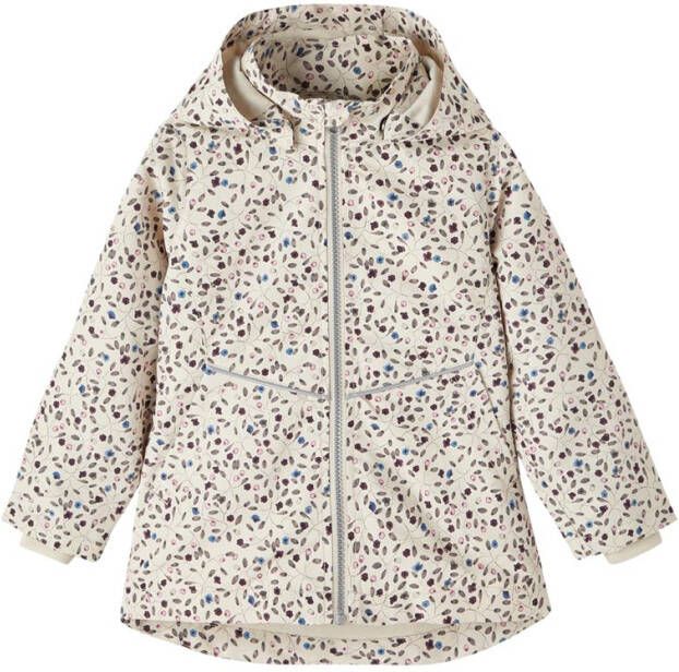 name it Jassen Maxi Jacket Leaf Off white