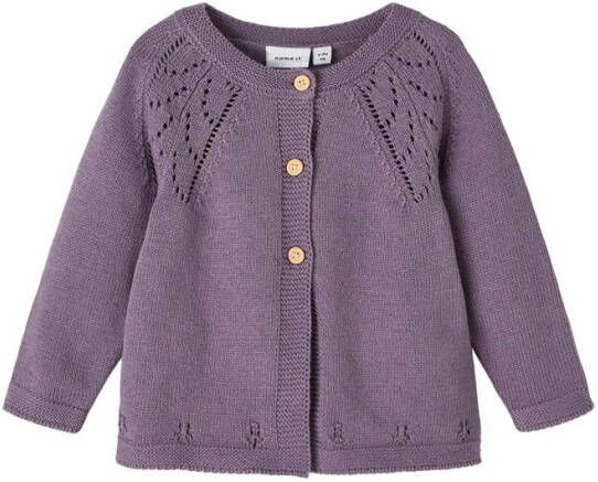 name it Vesten Nbfduline Long Sleeve Knit Card Paars