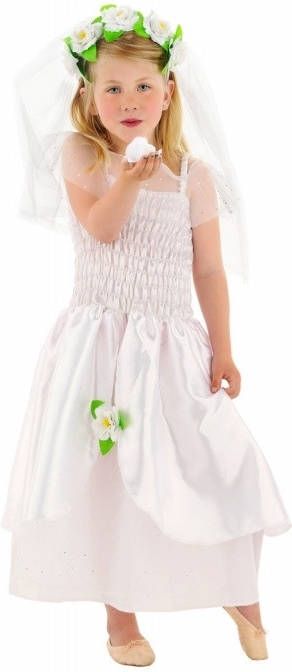 Merkloos Bruidsjurk 2 delig Voor Meisjes Kindermaat M 116 134