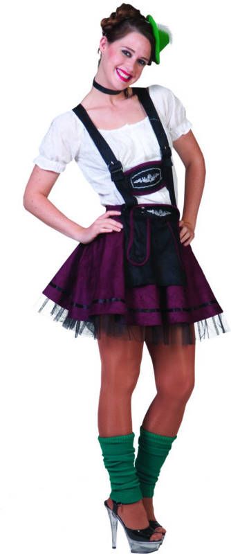 Confetti Sexy beiers kostuum voor vrouwen bordeaux rood verkleedkleding