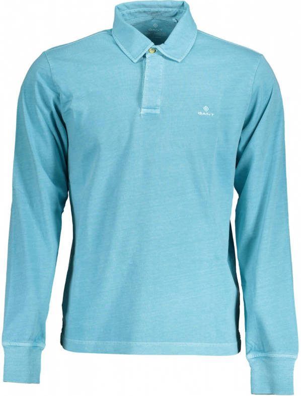 Gant Poloshirt 100% katoen lange mouwen turquoise