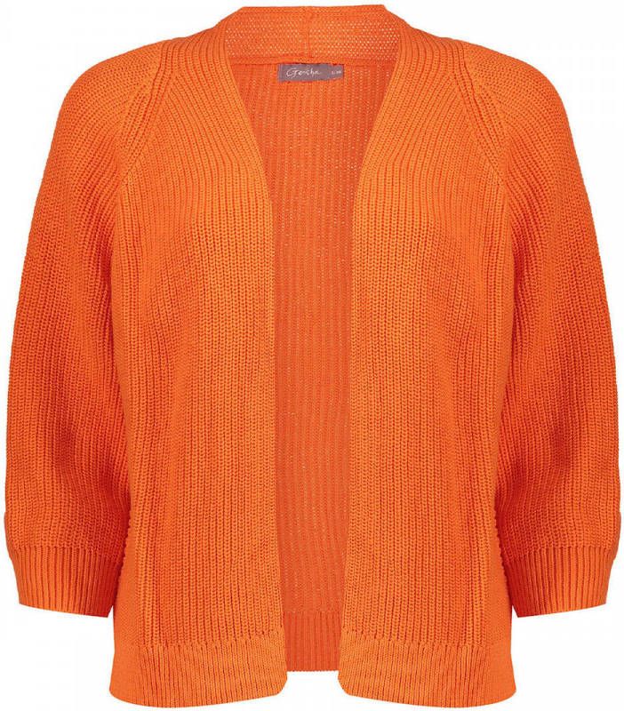 Geisha Vest Openvallend , Oranje, Dames