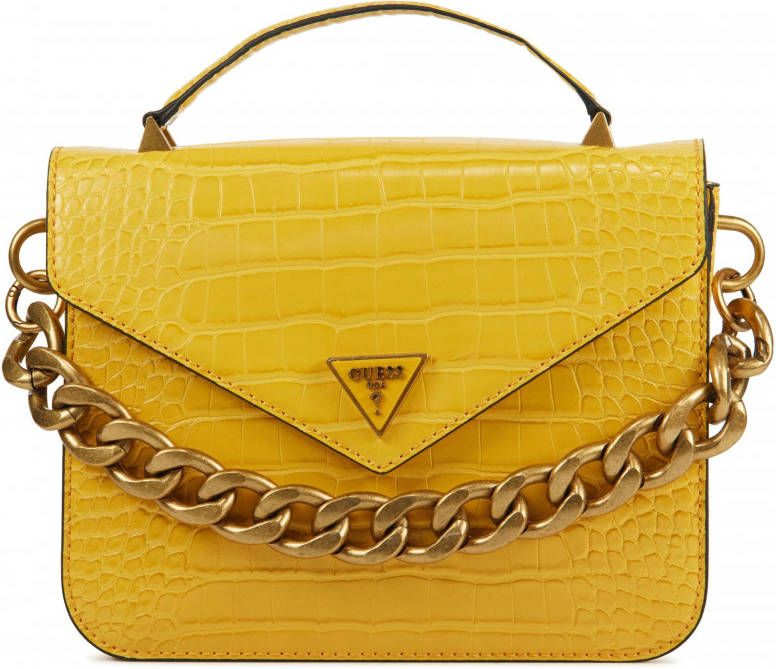 Guess Unisex leren unisex crossbodytassen retour top flap