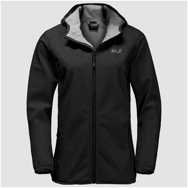 Jack Wolfskin Northern Point Softshell Dames Zwart/Donkergrijs