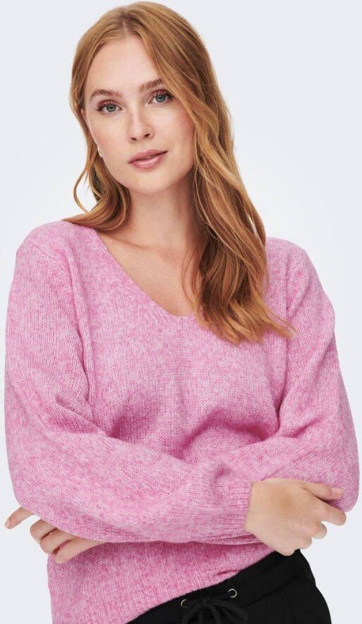 Jacqueline de Yong V neck Knitwear , Roze, Dames