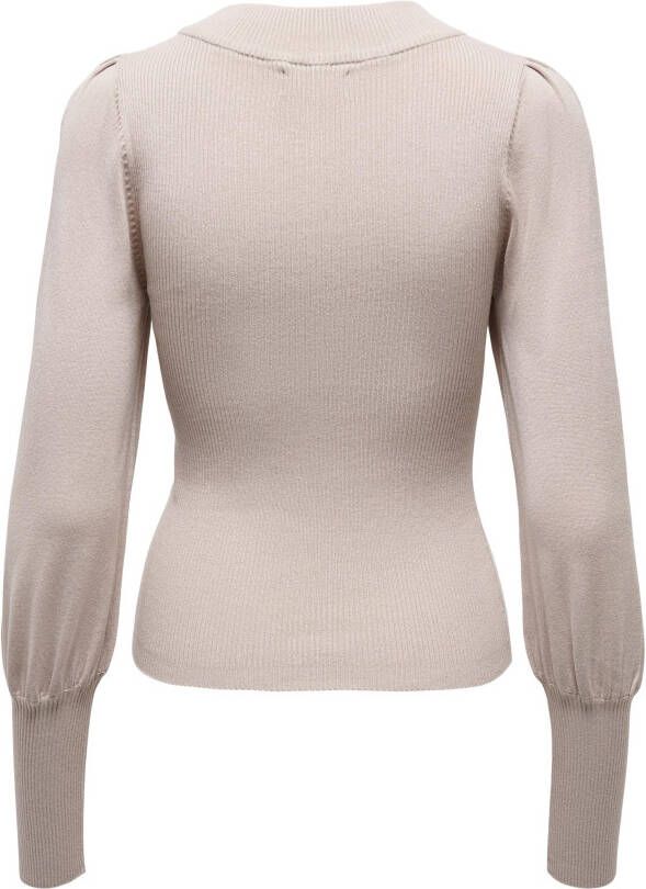 Jacqueline de Yong Jdynanna l/s o nek pullover knt 15282321 , Beige, Dames