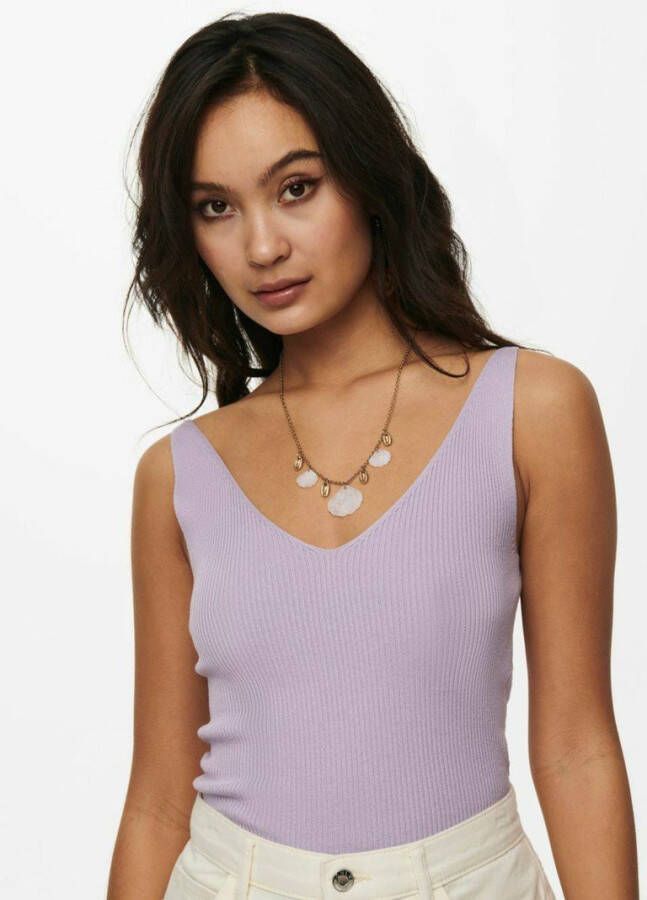 Jacqueline de Yong Mouwloze top v hals