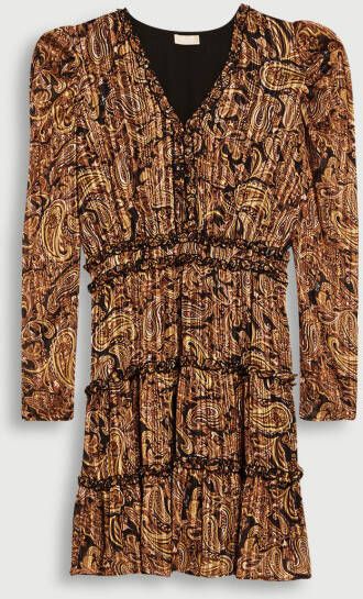 Liu Jo Bruine Mini Jurk Abito Ts.nav Lurex