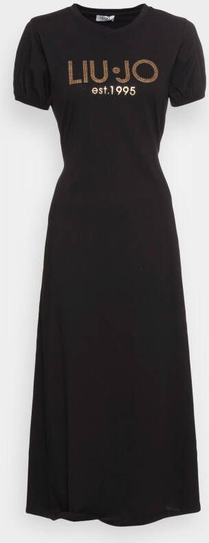 Liu Jo Abito maxi jurk met logo en strikceintuur
