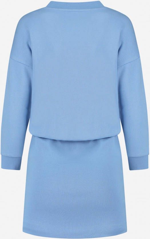 NIKKIE sweatjurk Fancy met borduursels lichtblauw