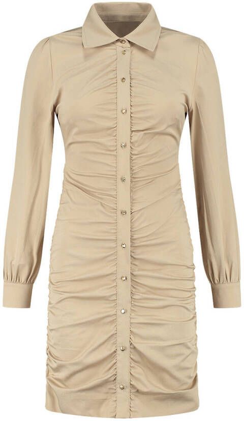 NIKKIE Fabia mini jurk met plooidetail en stretch
