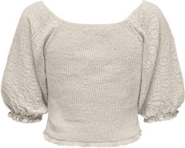 Only Gebreide top 2/4 mouwen crochet
