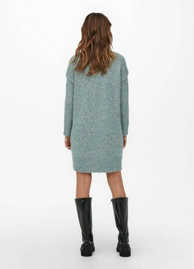 ONLY gemêleerde gebreide jurk ONLTATA groen