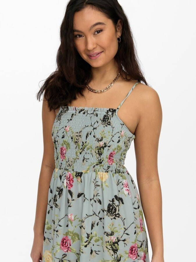 Only Maxi jurk gesmokt