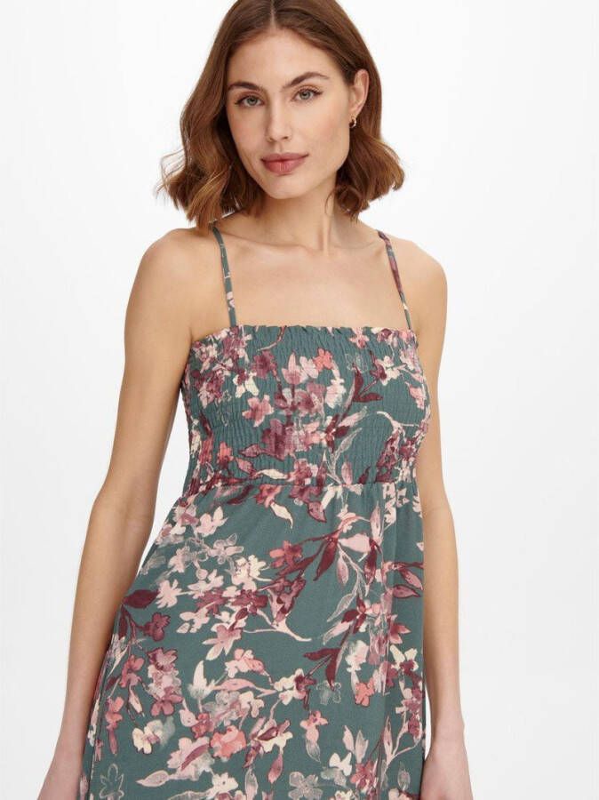 Only Maxi jurk gesmokte details