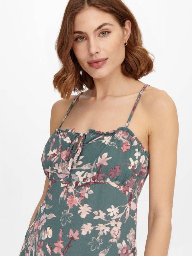 Only Midi jurk patroon bandjes